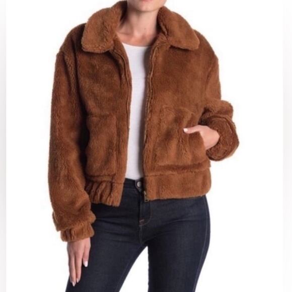 Thread and Supply Northy Teddy Jacket Cozy and Casual in Copper NEW Size Large. - Picture 1 of 7